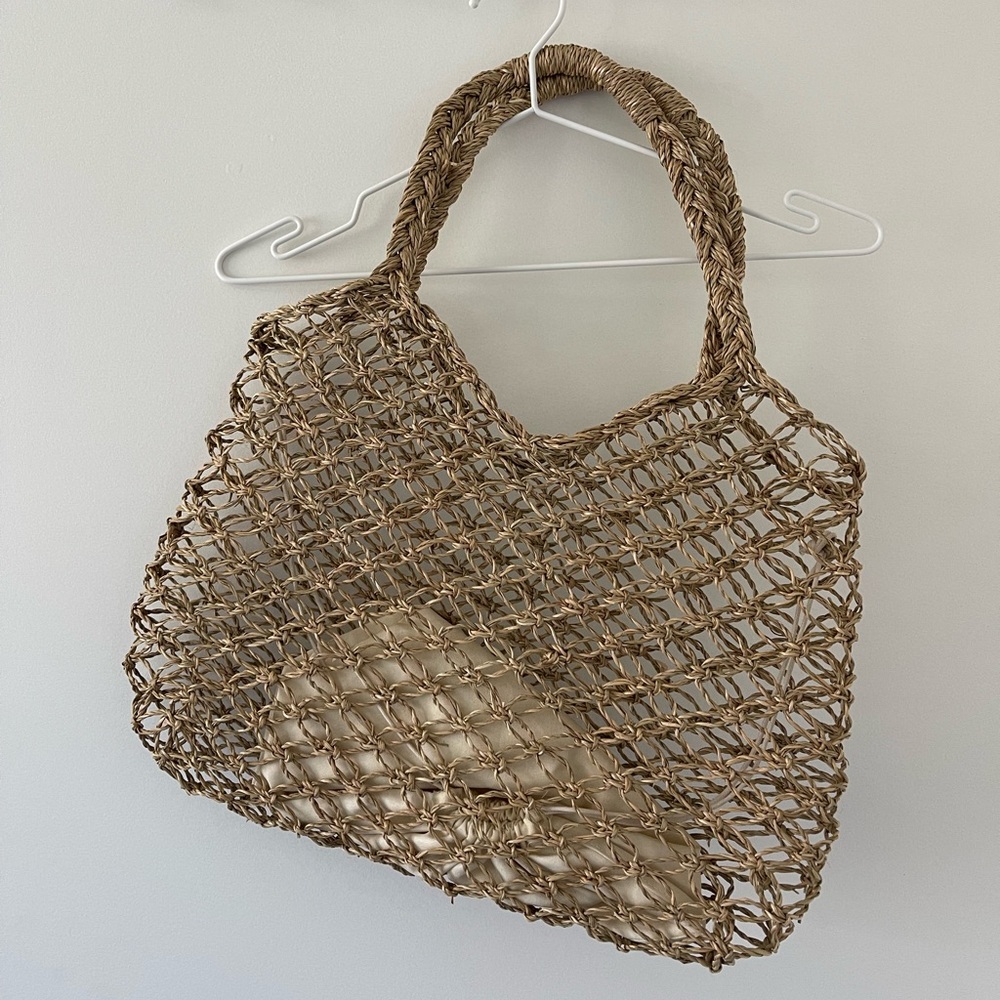 Woven beach basket